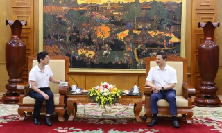 Chủ tịch UBND tỉnh Bắc Ninh Vương Quốc Tuấn tiếp và làm việc với lãnh đạo Tập đoàn Desay